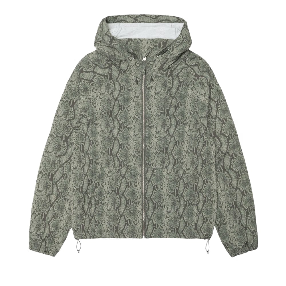 Stussy Beach Shell Snake Print Nylon Olive