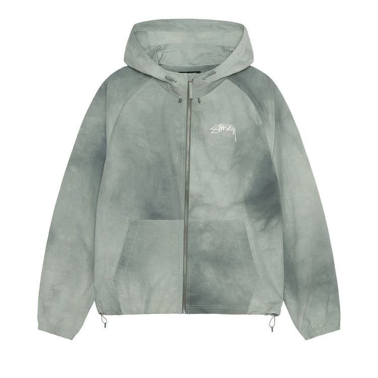 Stussy Beach Shell Wave Dye Zip Hoodie Sage