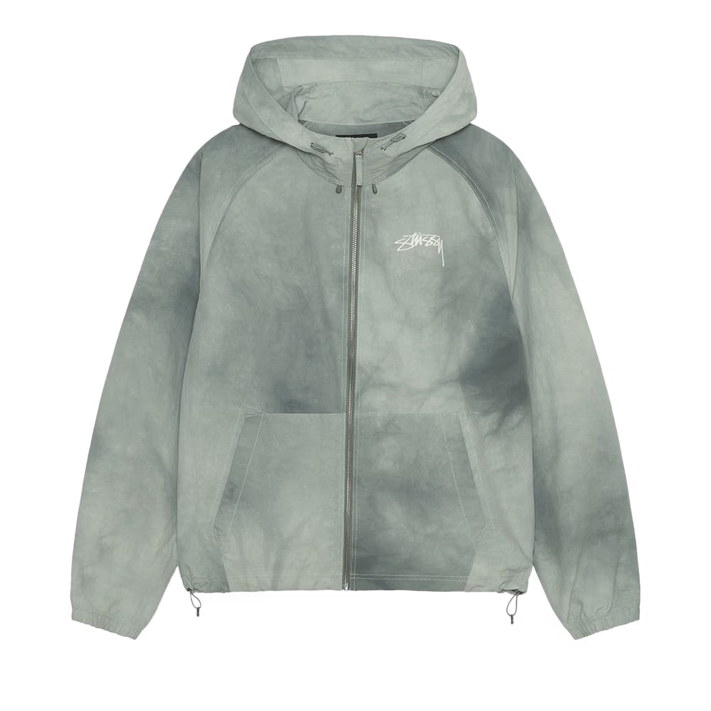 Stussy Beach Shell Wave Dye Zip Hoodie Sage