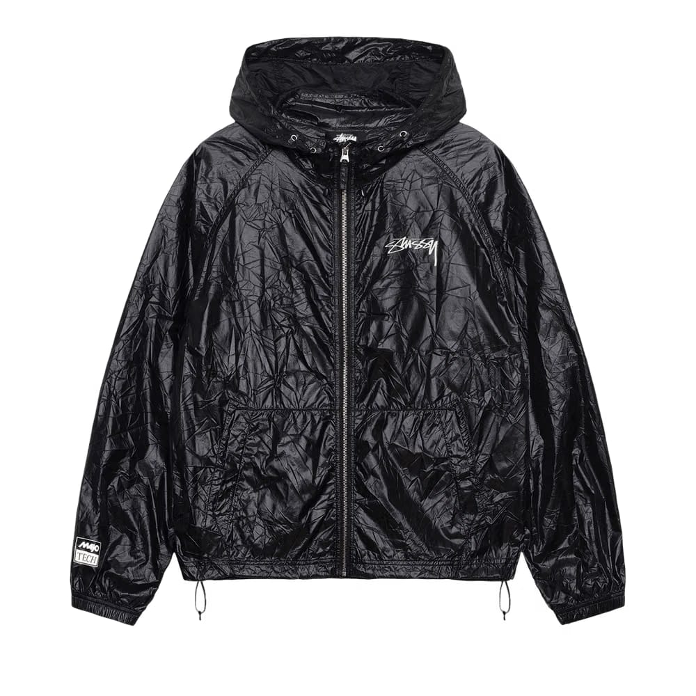 Stussy Beach Wrinkled Nylon Shell Black