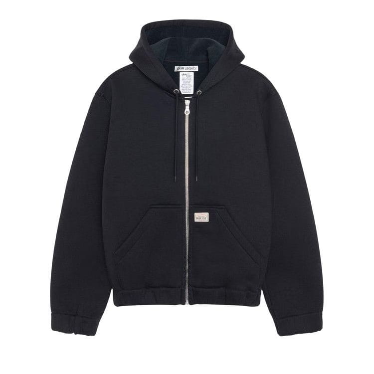 Stussy x Our Legacy Work Shop Scuba Zip Hoodie Black