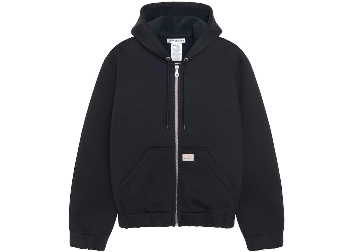 Stussy x Our Legacy Work Shop Scuba Zip Hoodie Black