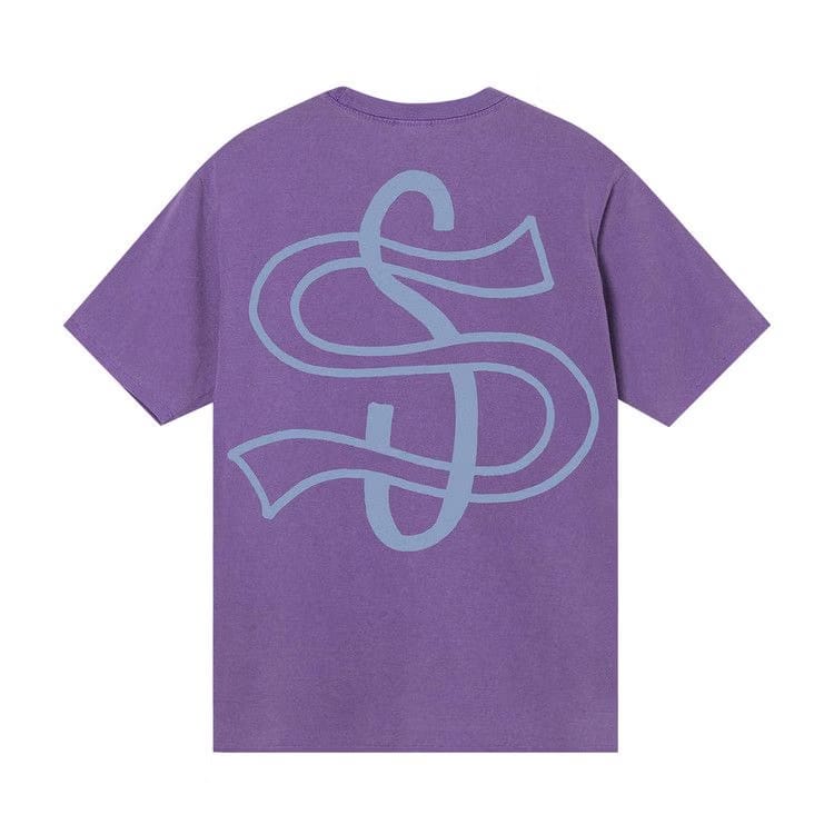 Stussy Big League Pigment Dyed T-Shirt Purple