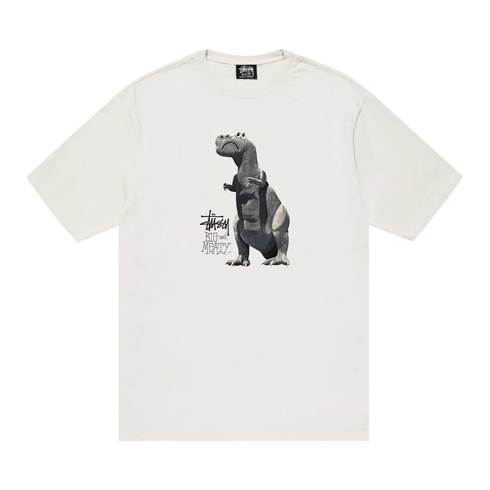 Stussy Big & Meaty Pigment Dyed T-Shirt Natural