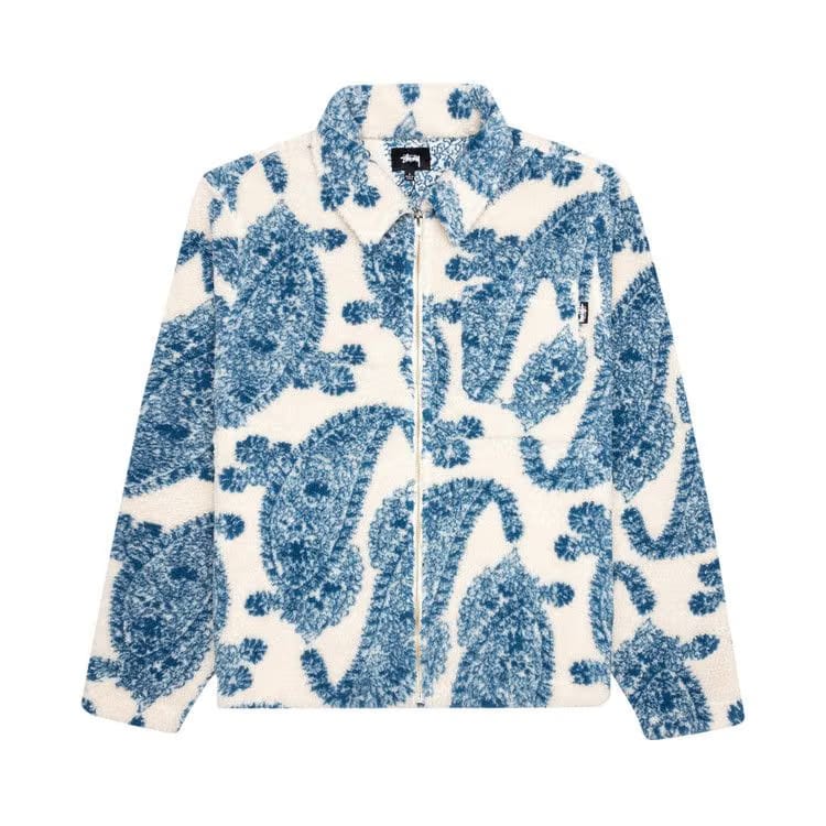 Stussy Big Paisley Full Zip Sherpa Natural