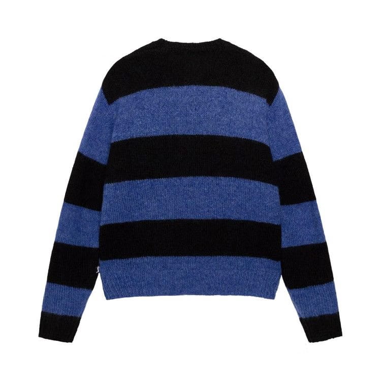 Stussy Big Stripe Crew Blue