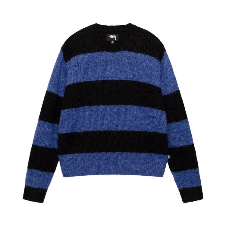 Stussy Big Stripe Crew Blue