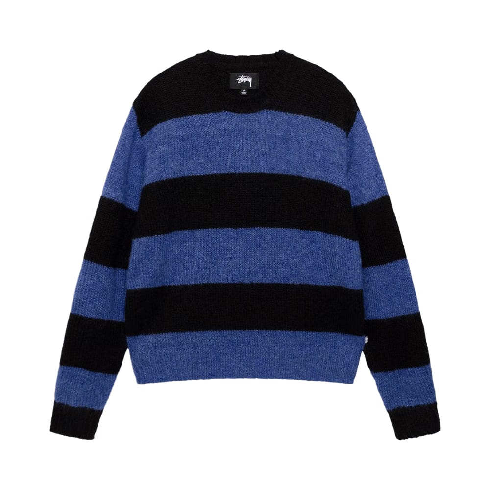 Stussy Big Stripe Crew Blue