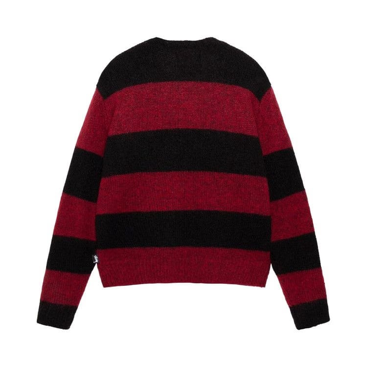Stussy Big Stripe Crew Red