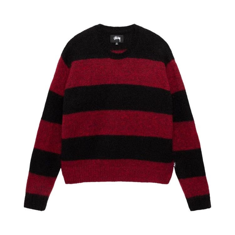 Stussy Big Stripe Crew Red