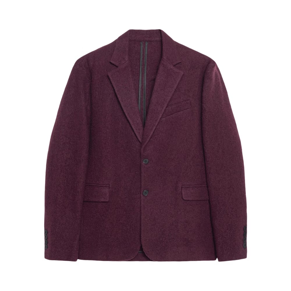 Stussy Blazer Textured Wool Wine