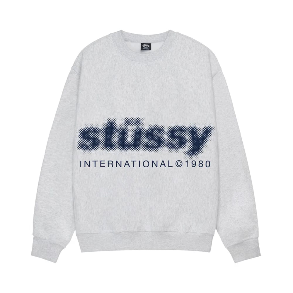 Stussy Blur Crew Ash Heather