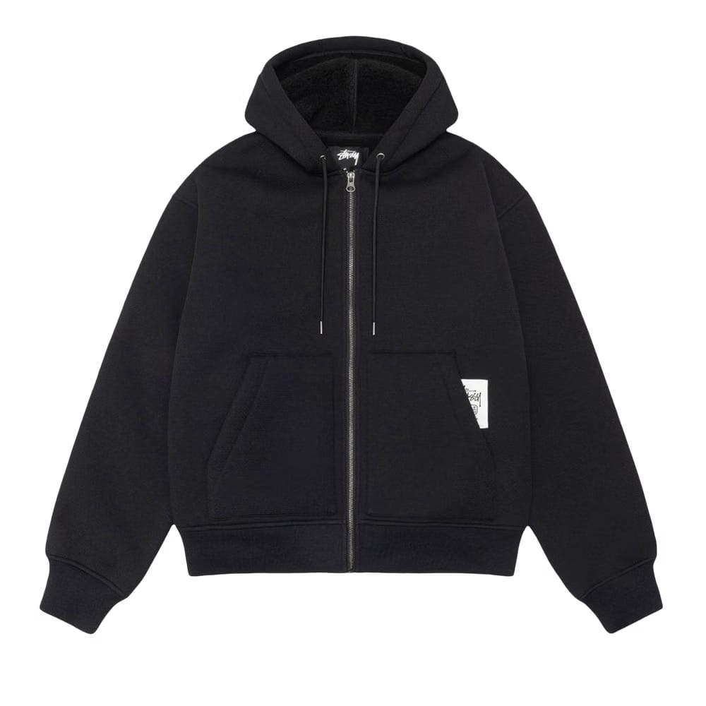 Stussy Bonded Sherpa Hoodie Black