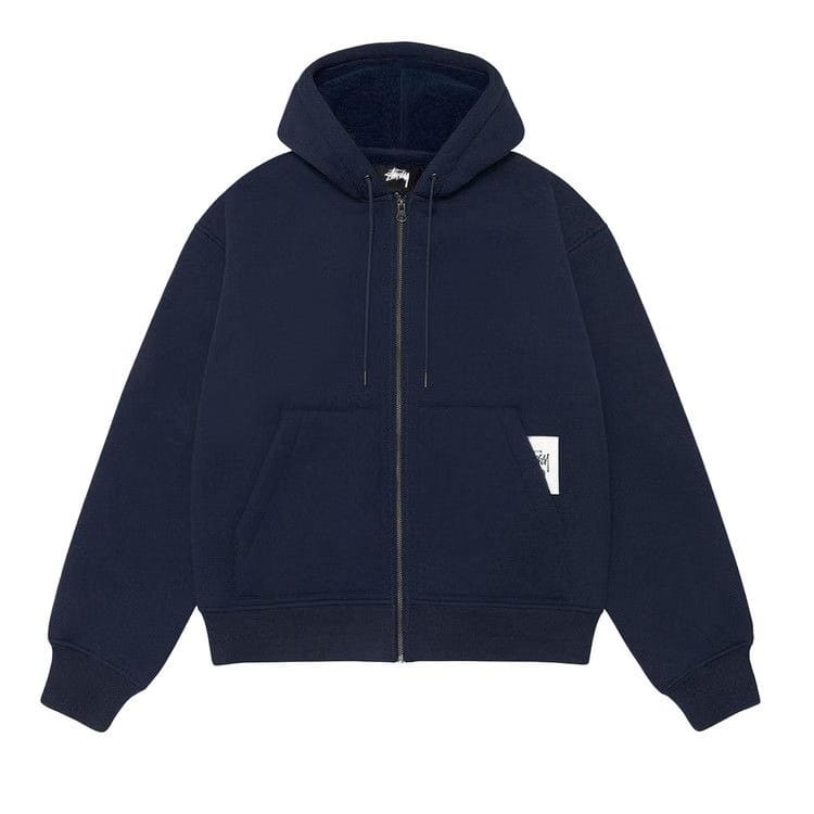 Stussy Bonded Sherpa Hoodie Blue