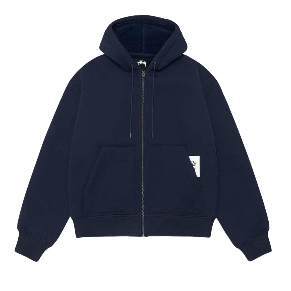 Stussy Bonded Sherpa Hoodie Blue