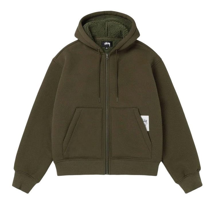Stussy Bonded Sherpa Hoodie Green