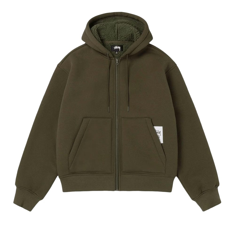 Stussy Bonded Sherpa Hoodie Green