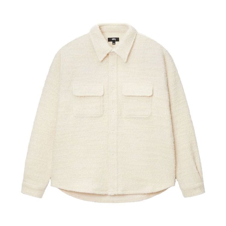 Stussy Boucle Wool Cpo Shirt Natural