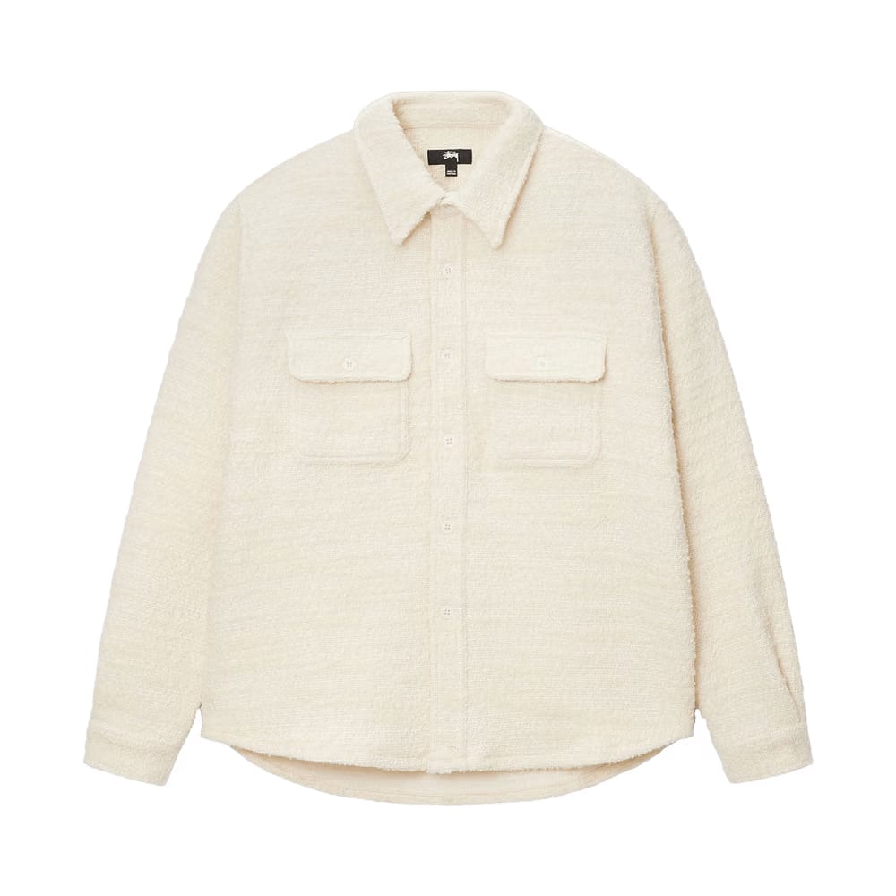Stussy Boucle Wool Cpo Shirt Natural
