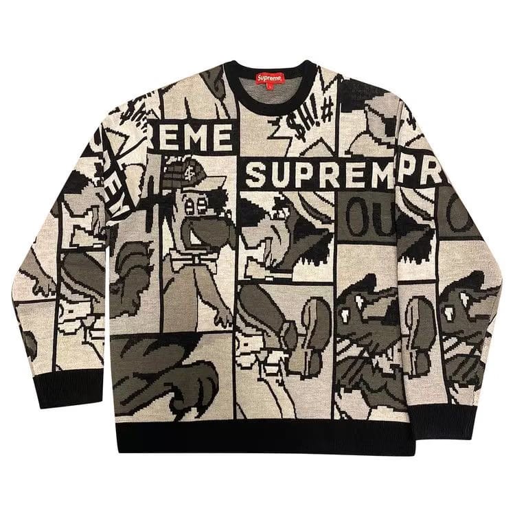 Supreme Cartoon Sweater Black