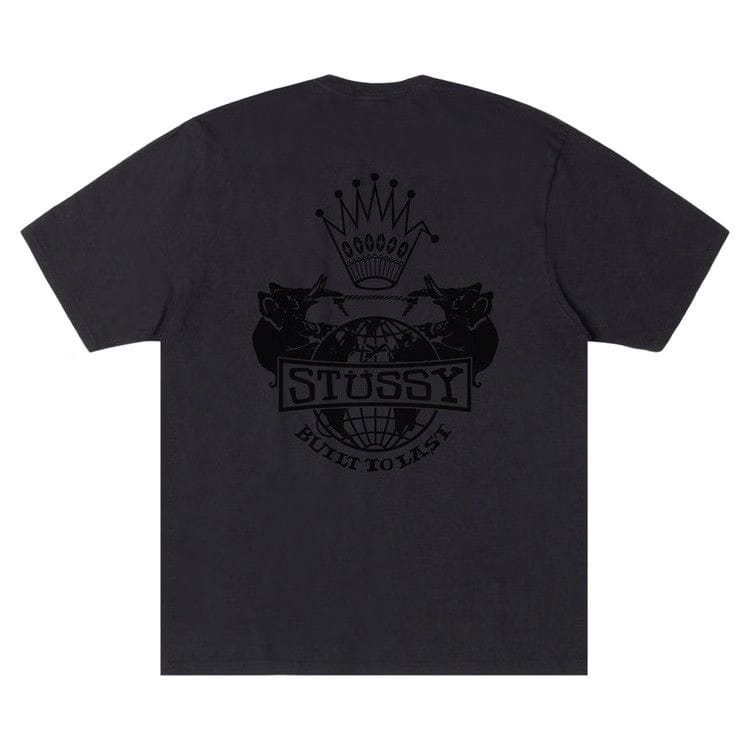 Stussy Built To Last T-Shirt Pigment Dyed Faded Black