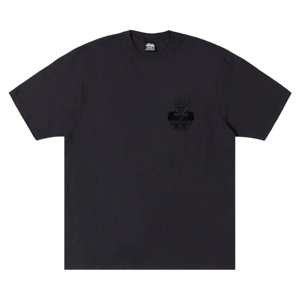 Stussy Built To Last T-Shirt Pigment Dyed Faded Black