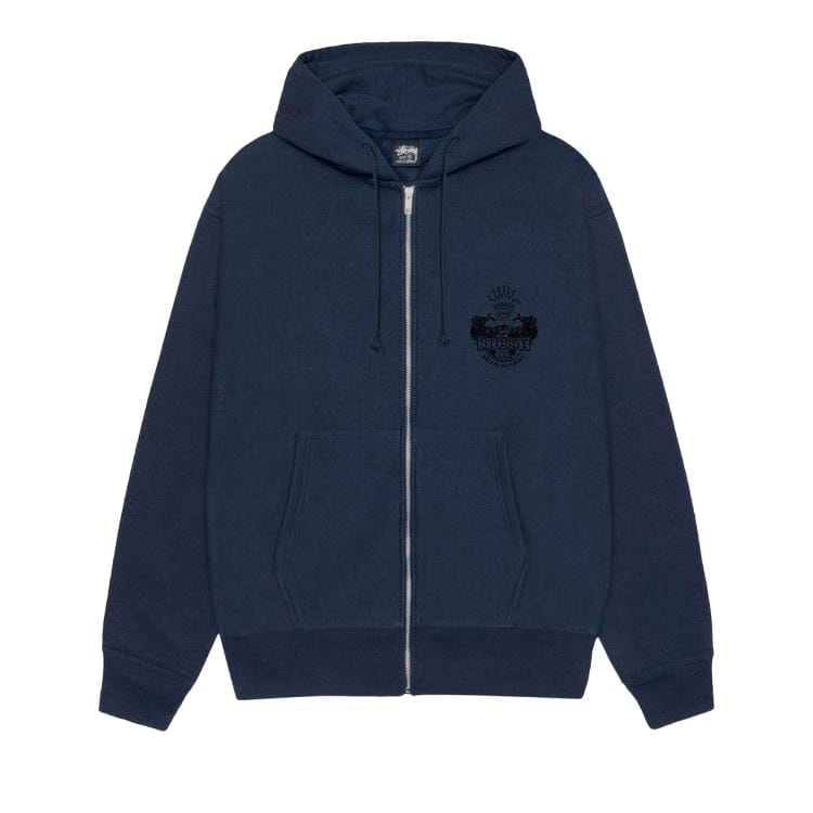 Stussy Built To Last Zip Hoodie Navy