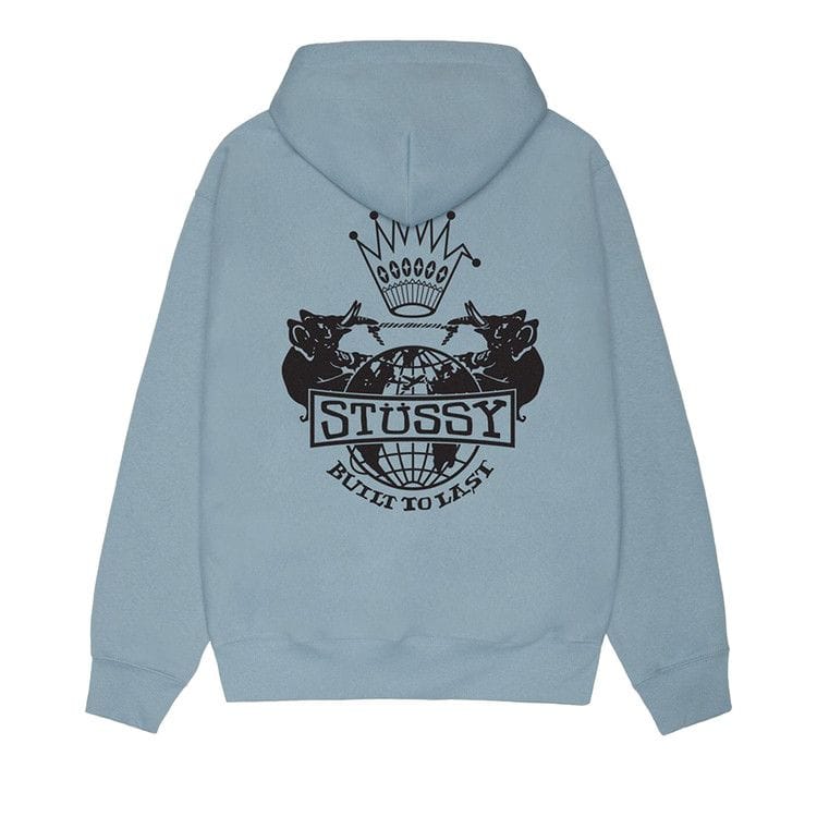 Stussy Built To Last Zip Hoodie Slate