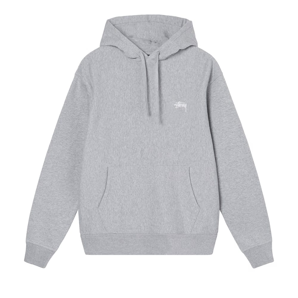 Stussy Overdyed Stock Logo Hoodie Grey Heather