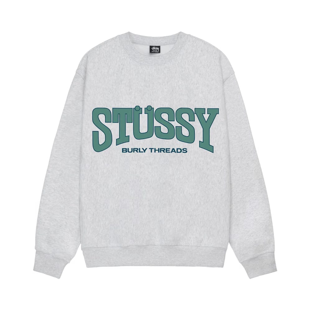 Stussy Burly Threads Crew Ash Heather
