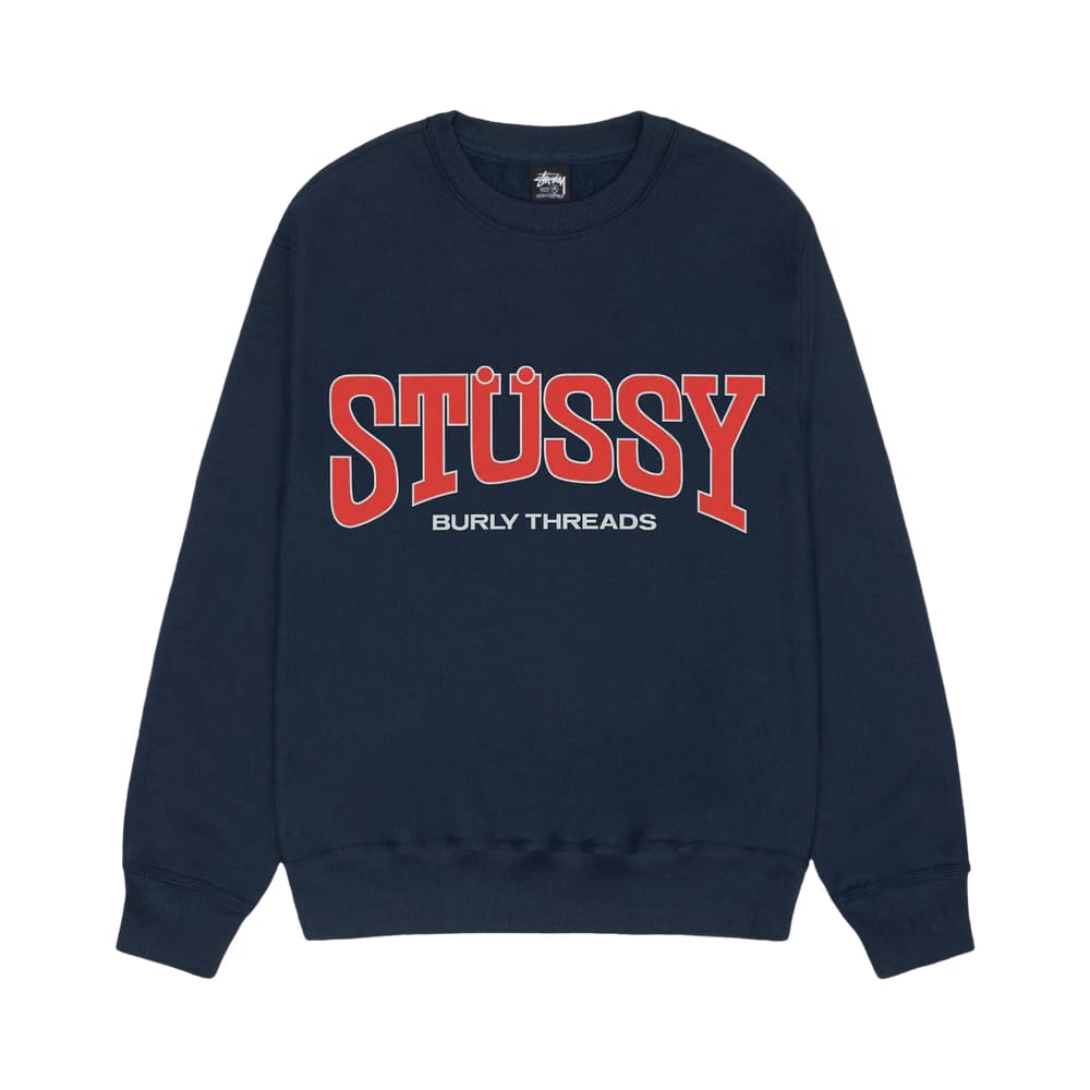 Stussy Burly Threads Crew Navy