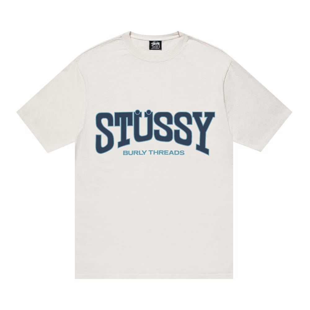 Stussy Burly Threads Pigment Dyed T-Shirt Natural