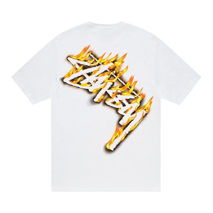 Stussy Burning Stock T-Shirt White
