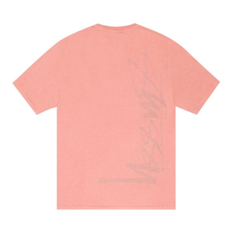 Stussy C Thru T-Shirt Pigment Dyed Coral