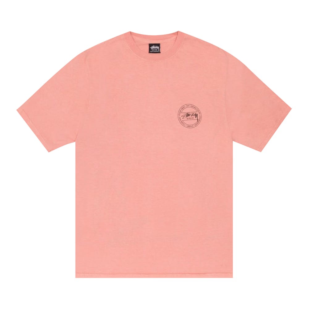 Stussy C Thru T-Shirt Pigment Dyed Coral