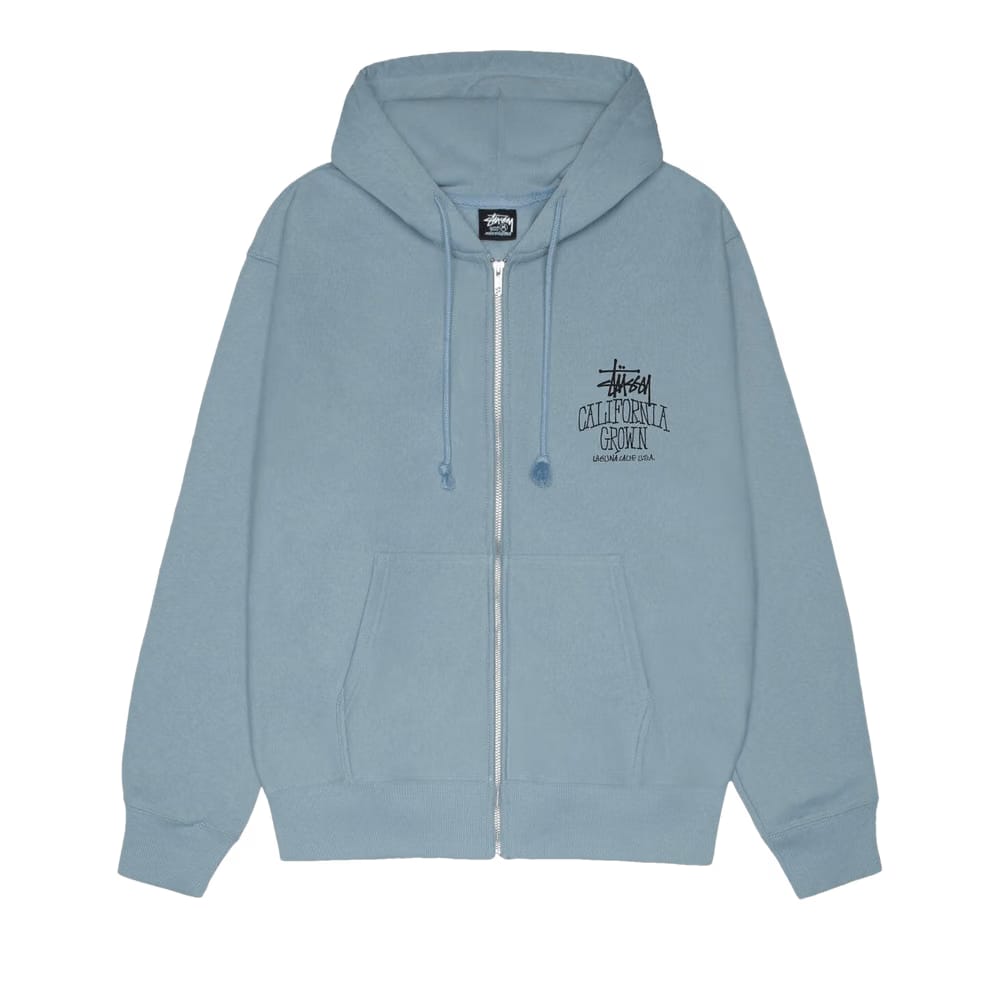 Stussy Cali Grown Zip Hoodie Slate