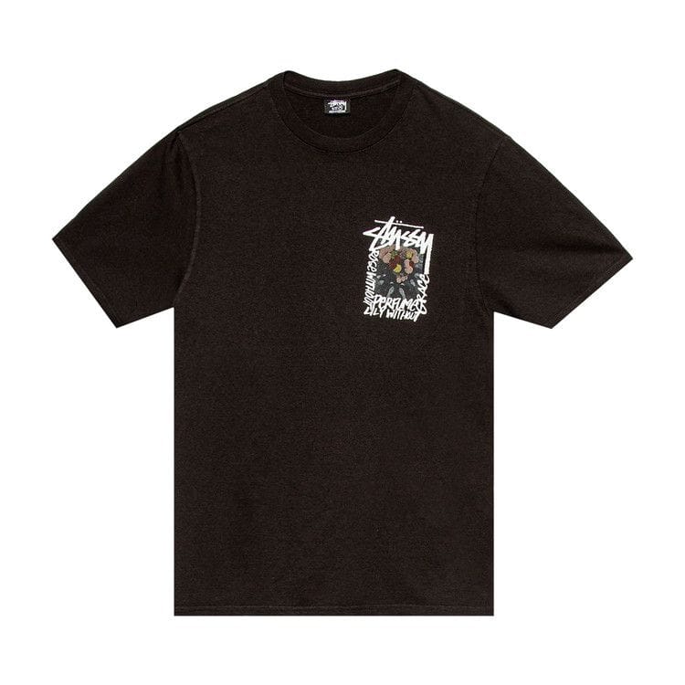 Stussy Camellias Pigment Dyed T-Shirt Black