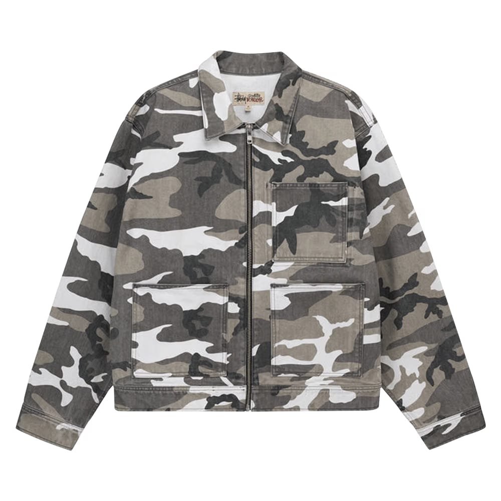Stussy Camo Zip Work Jacket Multicolor
