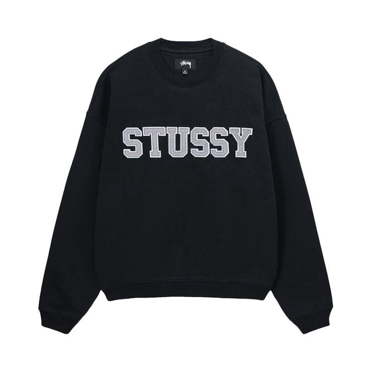 Stussy Relaxed Oversized Crew Black