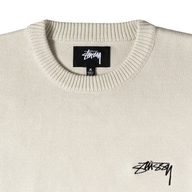 Stussy Care Label Sweater Natural