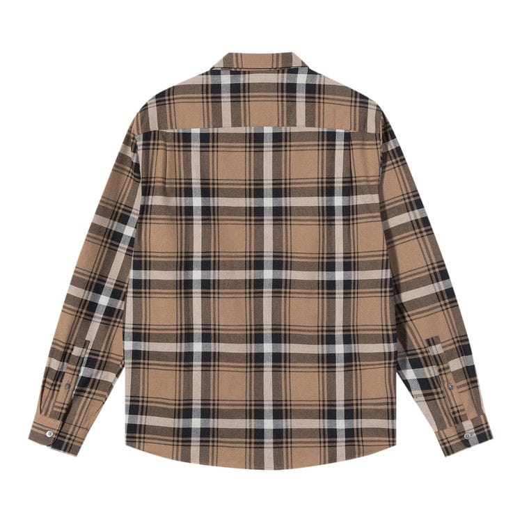 Stussy Classic Bailey Plaid Long-Sleeve Shirt Brown