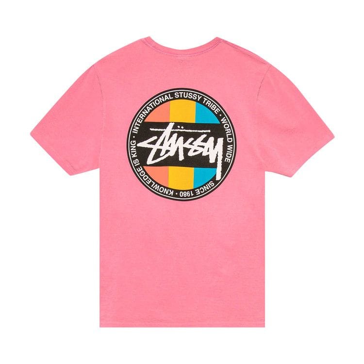 Stussy Classic Dot Pigment Dyed T-Shirt Pink