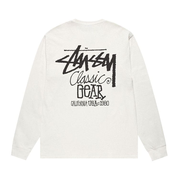 Stussy Classic Gear Long-Sleeve T-Shirt Pigment Dyed Natural