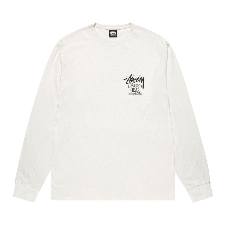 Stussy Classic Gear Long-Sleeve T-Shirt Pigment Dyed Natural