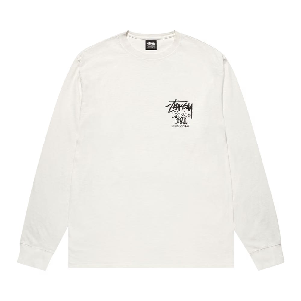 Stussy Classic Gear Long-Sleeve T-Shirt Pigment Dyed Natural