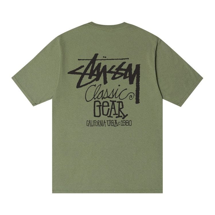 Stussy Classic Gear T-Shirt Pigment Dyed Artichoke