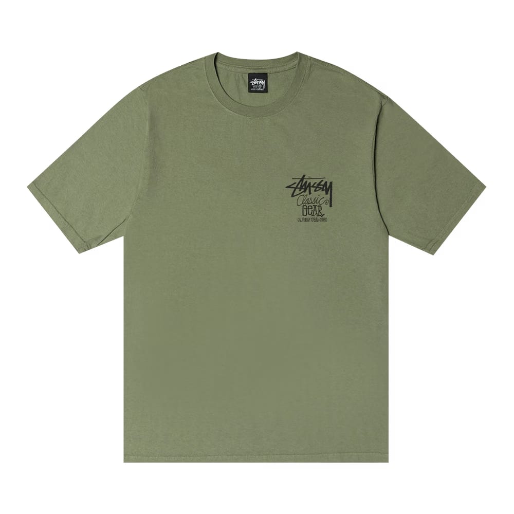 Stussy Classic Gear T-Shirt Pigment Dyed Artichoke