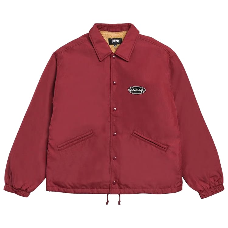 Stussy Coaches Jacket Burgundy