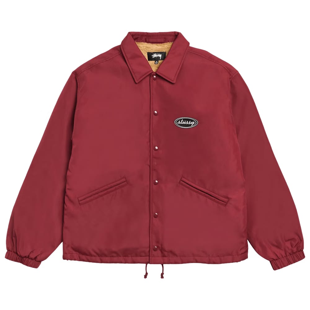 Stussy Coaches Jacket Burgundy