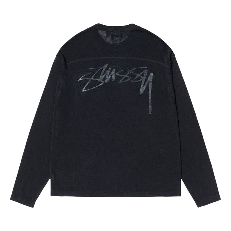 Stussy Lightweight Football Crew Black